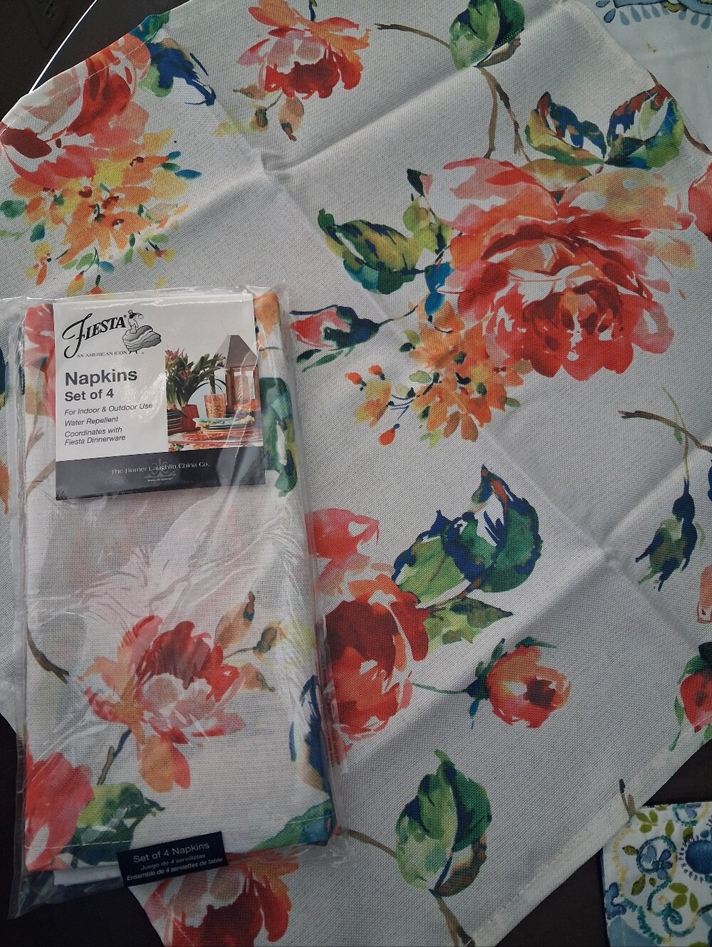 FIESTA floral Bouquet Fabric Napkins-set Of 4